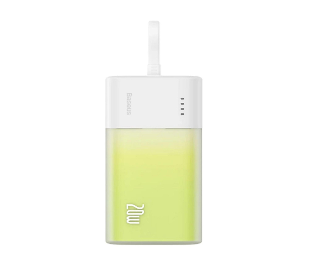 Baseus Powerbank Popsicle 5200mAh 20W z kablem biało-zielony - 1502076 - zdjęcie